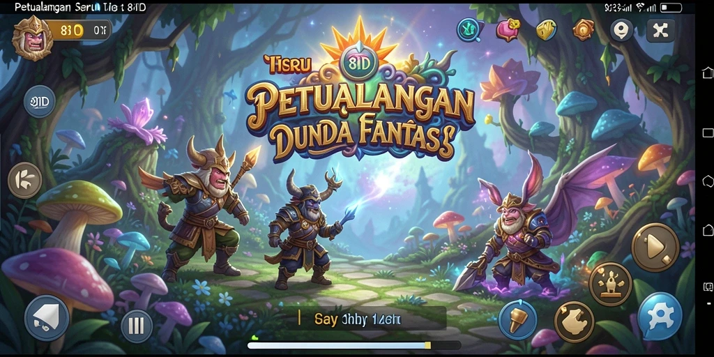 Tampilan gameplay epik di dunia petualangan yang menakjubkan.