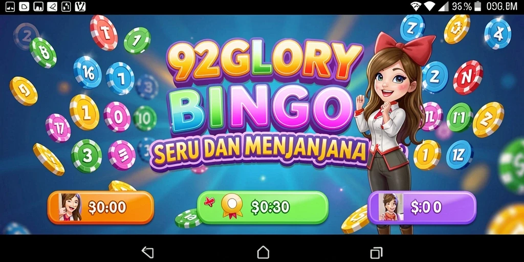 Tampilan menarik dari gameplay 92GLORY yang penuh keseruan Bingo.
