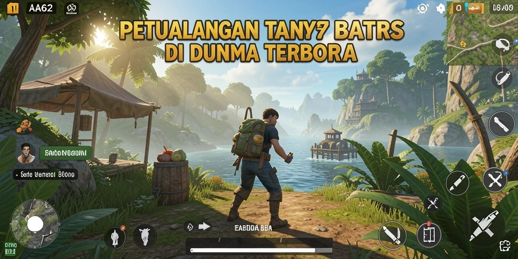 Tangkapan layar menunjukkan petualangan seru dalam dunia terbuka AA62.