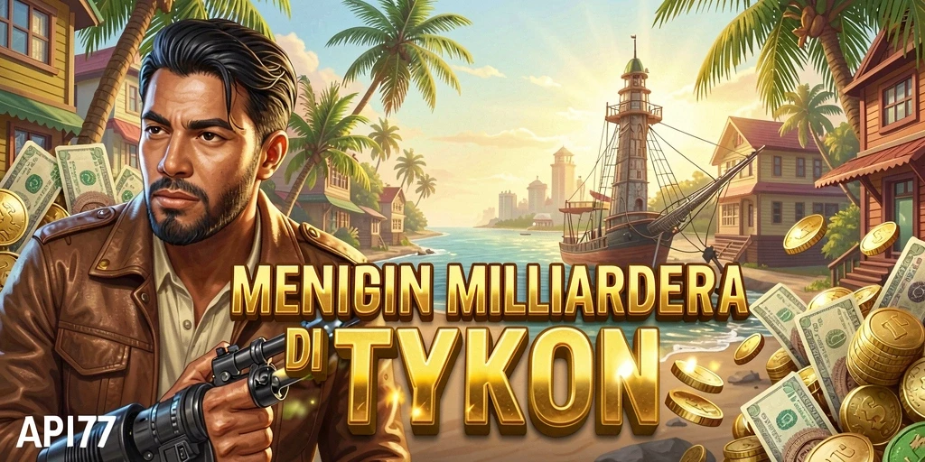 Screenshot utama API77 menampilkan gameplay menarik dalam membangun bisnis Tycoon.