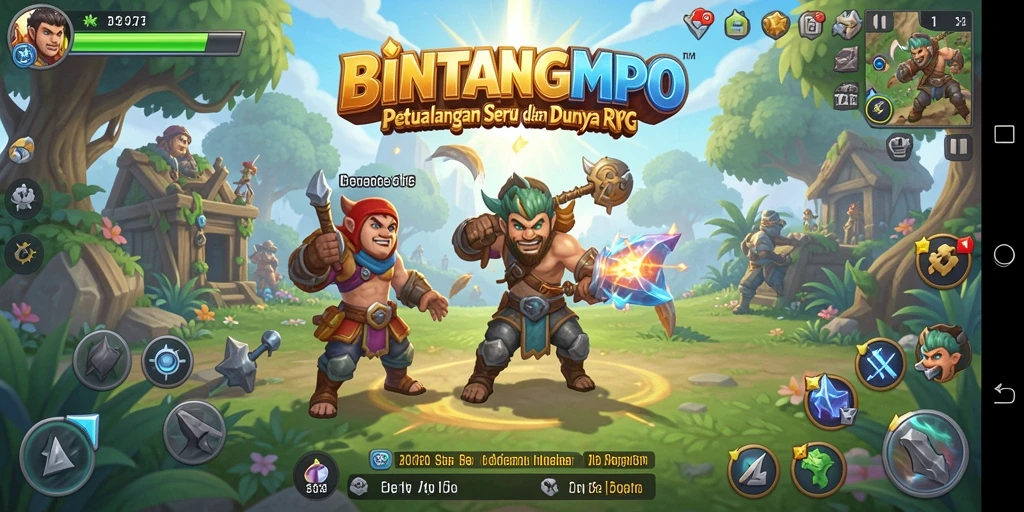 Screenshot permainan BINTANGMPO menampilkan aksi seru dalam dunia RPG.