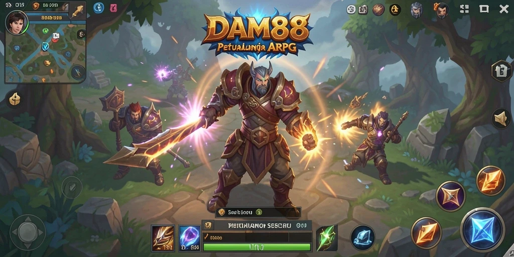 Screenshot utama menunjukkan aksi pertempuran seru dalam <strong>DAM88</strong>.