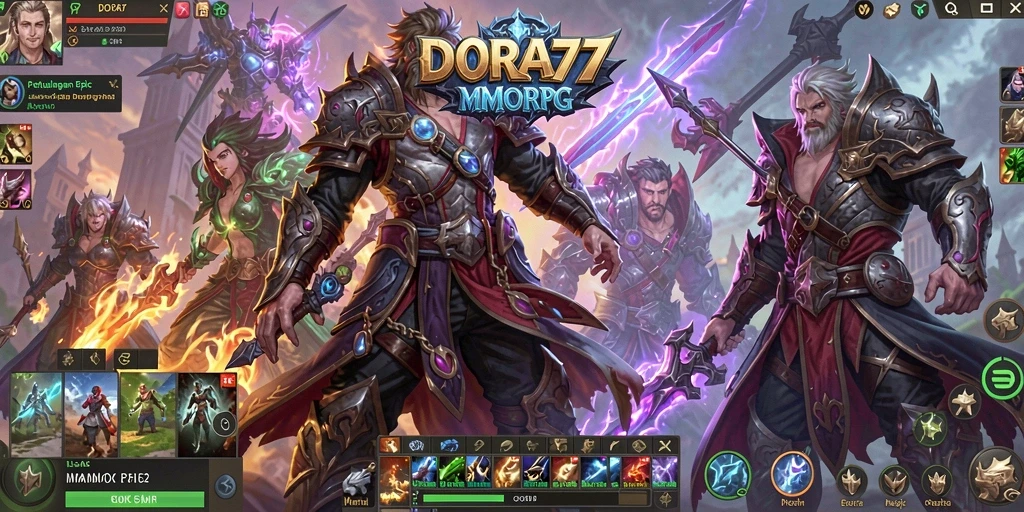 Tampilan gameplay DORA77 yang menarik di dunia MMORPG.