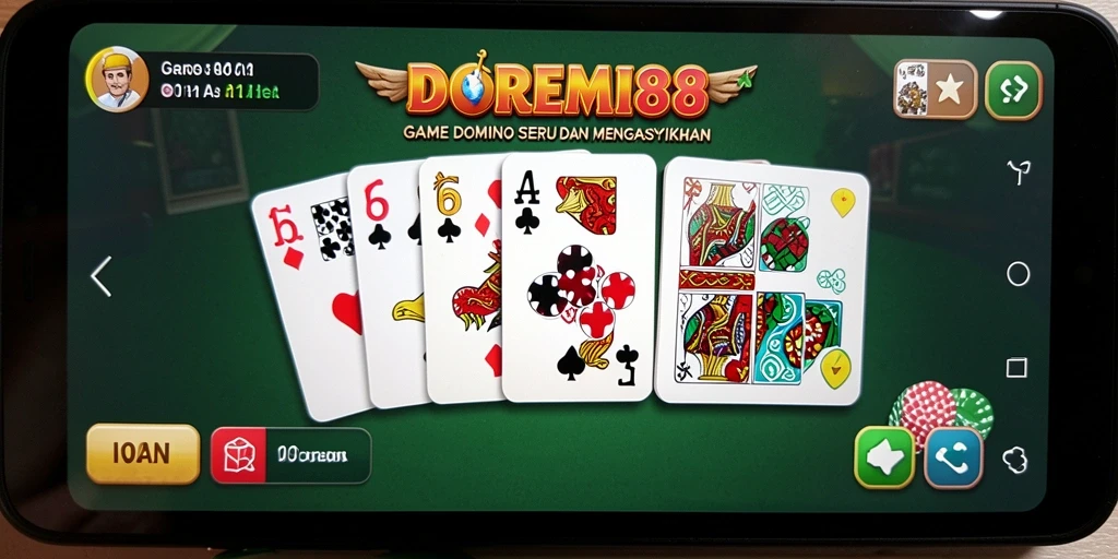 Screenshot DOREMI88 menampilkan gameplay seru permainan Domino.