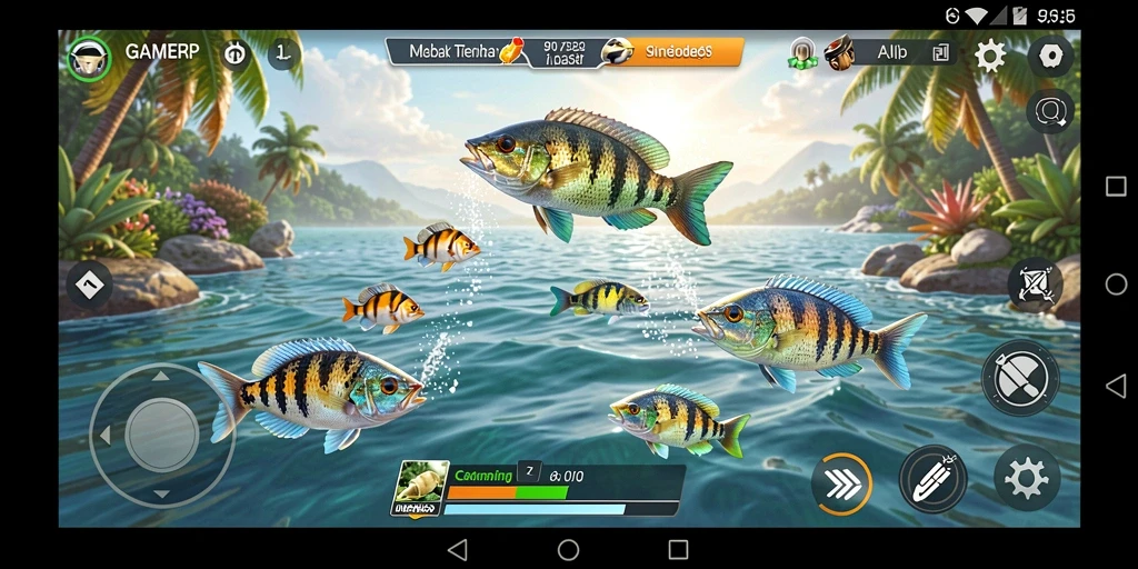 Tampilan gameplay seru dalam permainan Tembak Ikan GAMERP.