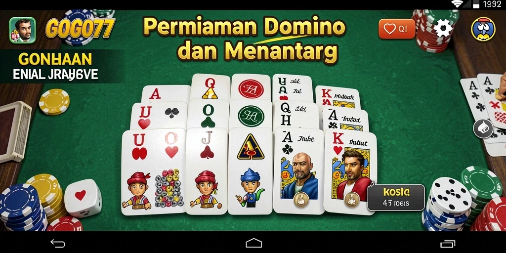 Tampilan menarik dari GOGO77 saat memainkan permainan Domino.