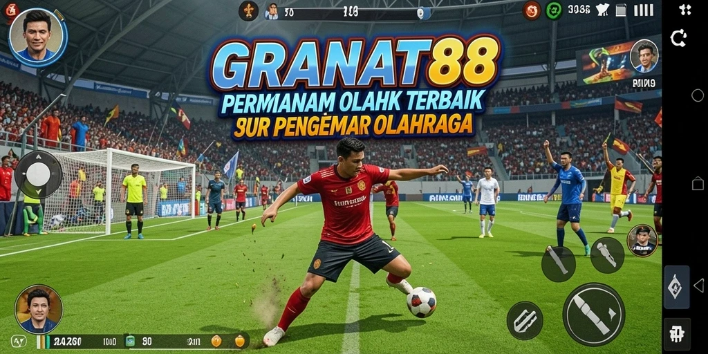 Tampilan aksi seru dalam gameplay olahraga di GRANAT88.