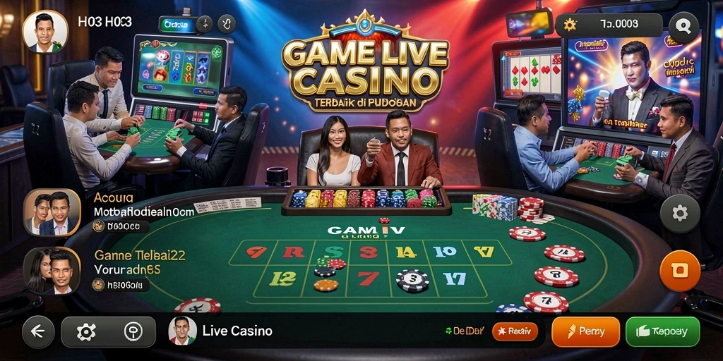 Tampilan gameplay H03 yang menarik dengan dealer langsung.