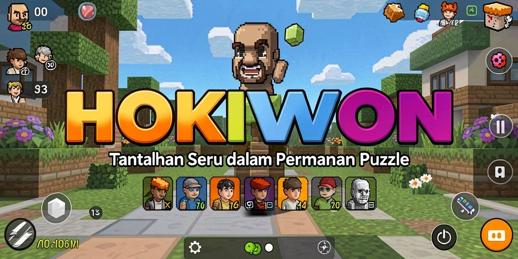 Tampilan gameplay seru HOKIWON dengan tantangan Puzzle.