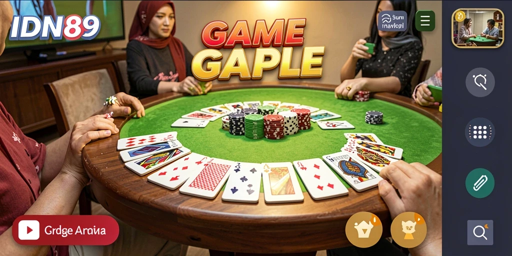 Gameplay seru IDN89 dengan suasana Gaple yang menarik.