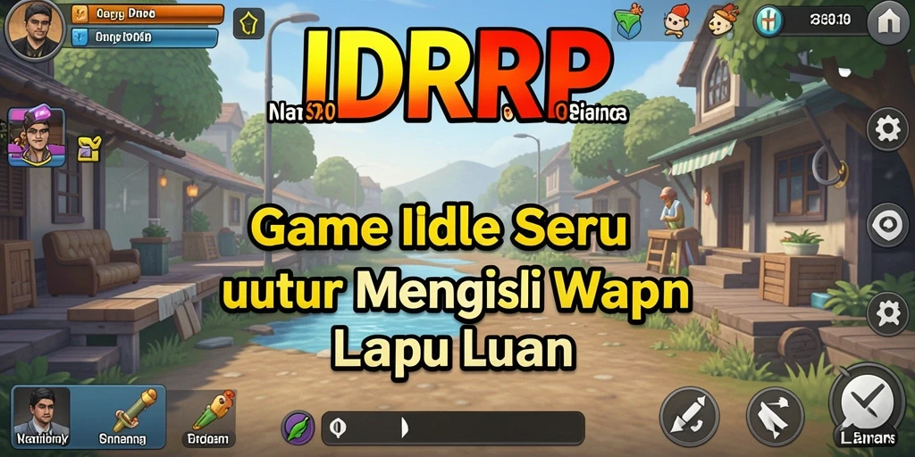 Tampilan gameplay seru dari IDRRP yang menampilkan karakter bermain secara otomatis.