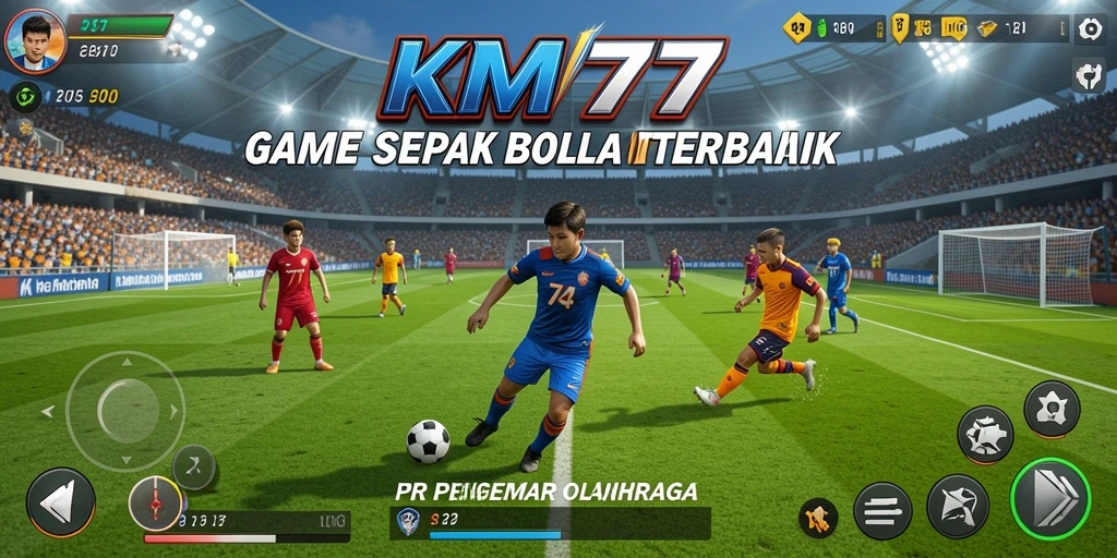 Tampilan gameplay <strong>KM777</strong> yang mendebarkan dalam aksi sepak bola.