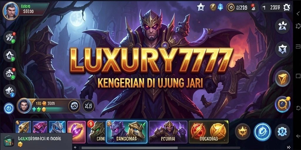 Tangkapan layar menampilkan suasana kelam dan menyeramkan dari LUXURY777.