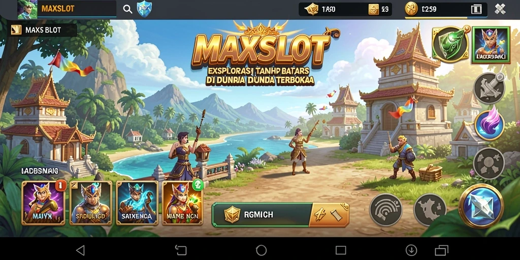 Tampilan gameplay <strong>MAXSLOT</strong> yang menakjubkan saat menjelajahi dunia terbuka.
