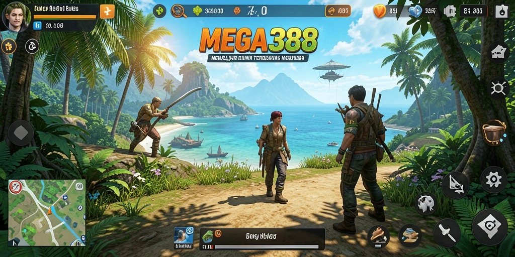 Tampilan gameplay MEGA388 yang menarik di dunia terbuka.