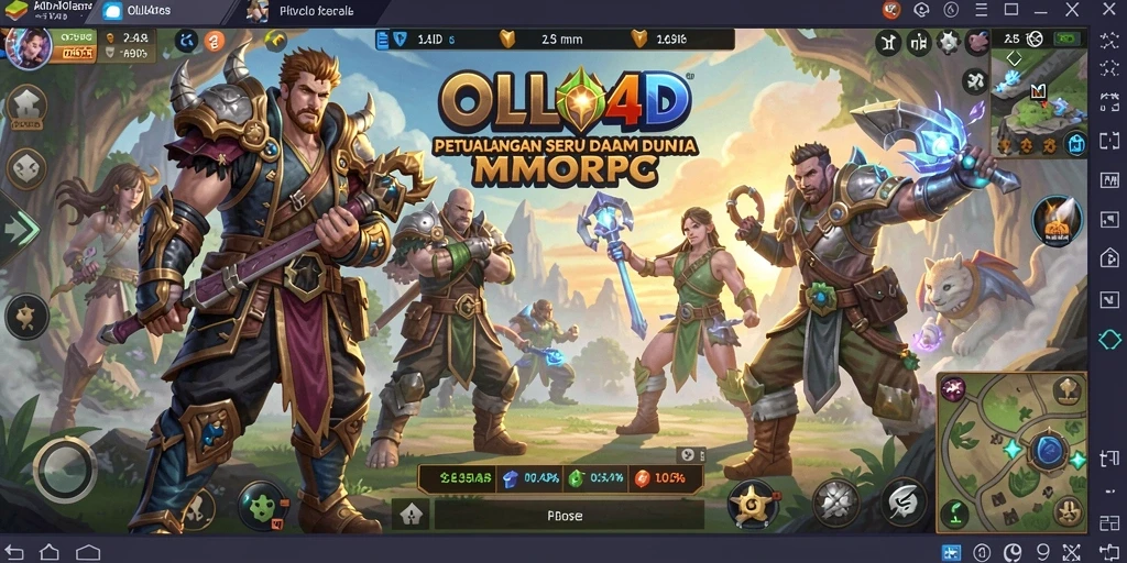 Tampilan gameplay <strong>OLLO4D</strong> yang menakjubkan dalam dunia MMORPG.