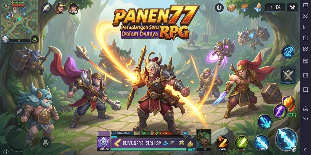 Tampilan screenshot menunjukkan aksi pertarungan seru di dalam <strong>PANEN77</strong>.