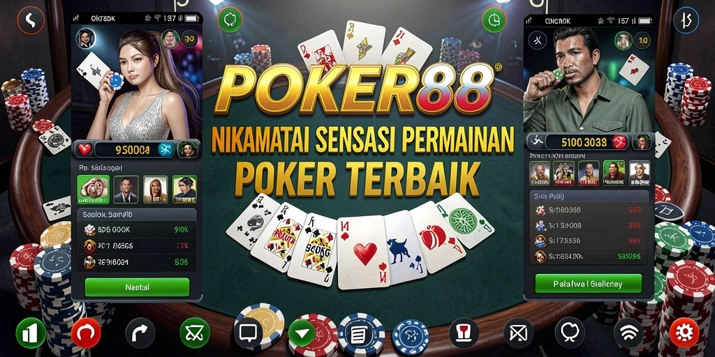 Tampilan gameplay POKER88 yang mendebarkan dan interaktif.
