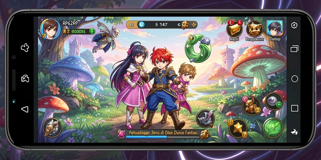 Tampilan gameplay RP62RP yang seru dan penuh warna.