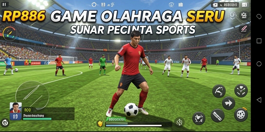 Gameplay RPG886 yang intens dengan momen-momen mendebarkan di lapangan.