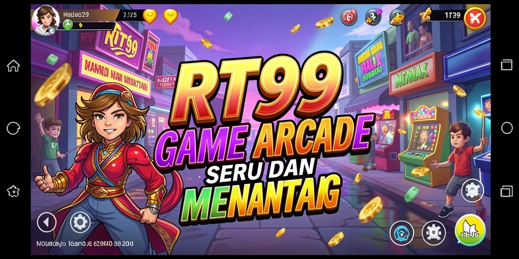 Tampilan gameplay RT99 menampilkan momen seru dalam permainan Arcade.
