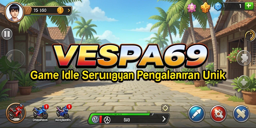 Screenshot gameplay VESPA69 menampilkan aksi seru dalam manajemen idle.