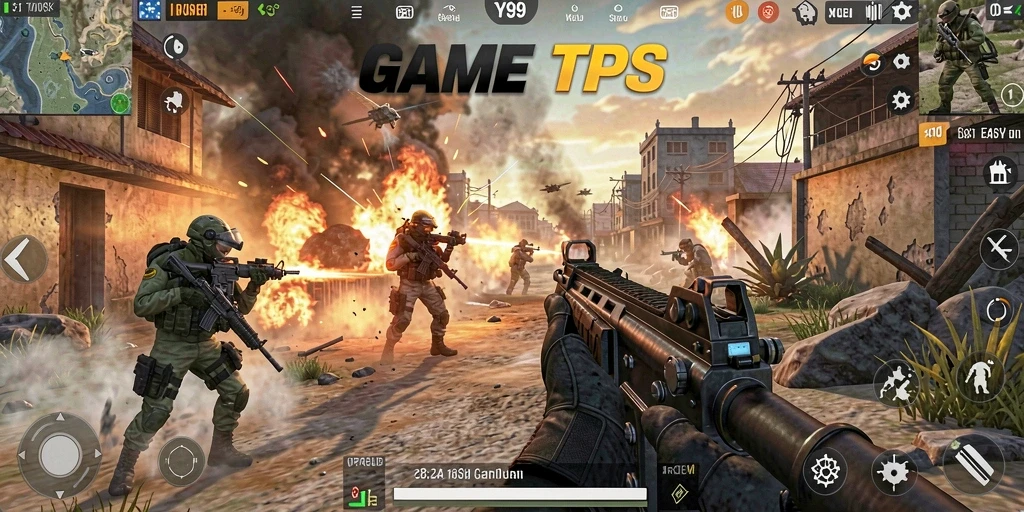 Screenshot utama Y89 menampilkan aksi pertempuran yang mendebarkan.