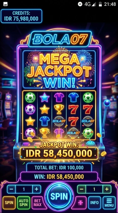 Tampilan antarmuka pengguna bola07 yang bersih dan mudah digunakan.